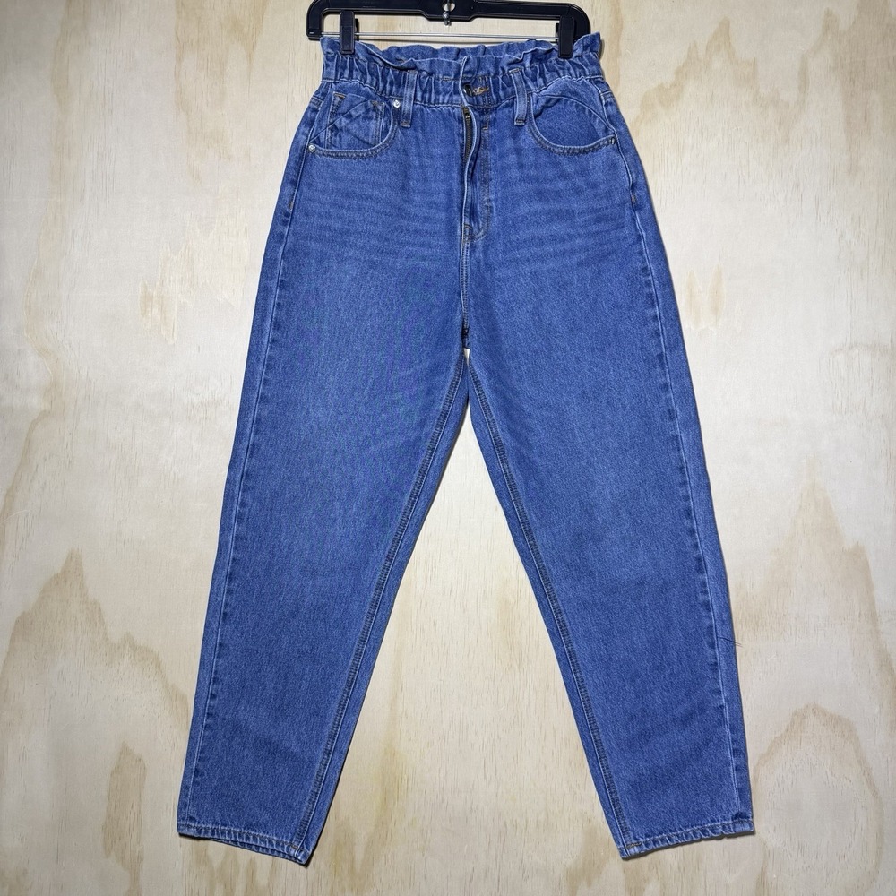Vigoss Jani Baggy Jeans Womens 28 High‎ Rise Paperbag Denim Mom Jeans
